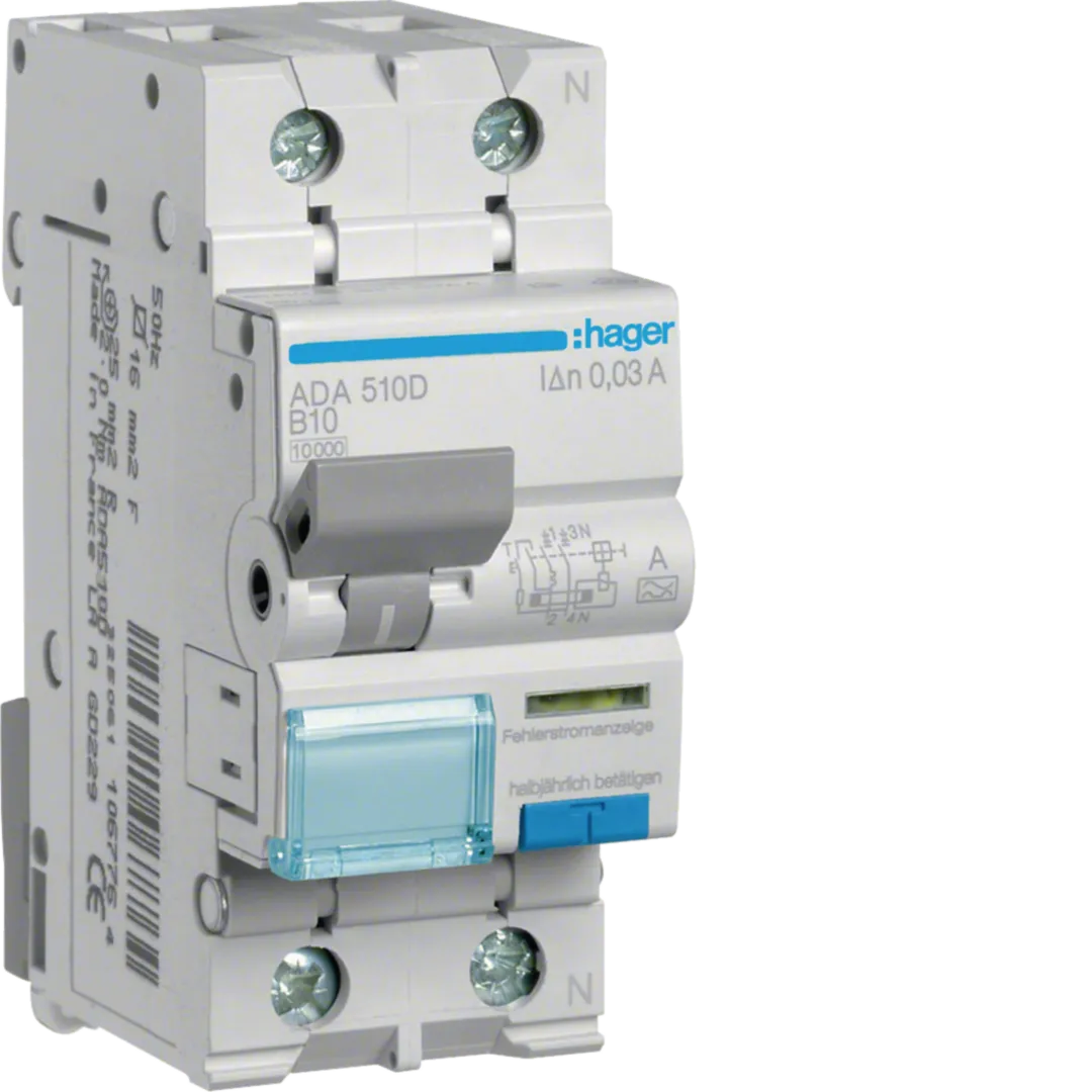 Disjunctor diferential 1P+N 10A, 30mA, B 10kA, tip A