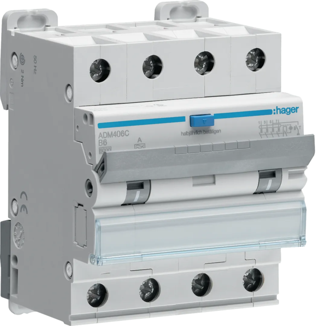 Disjunctor diferential 4P 6kA B-6A 30mA tip A
