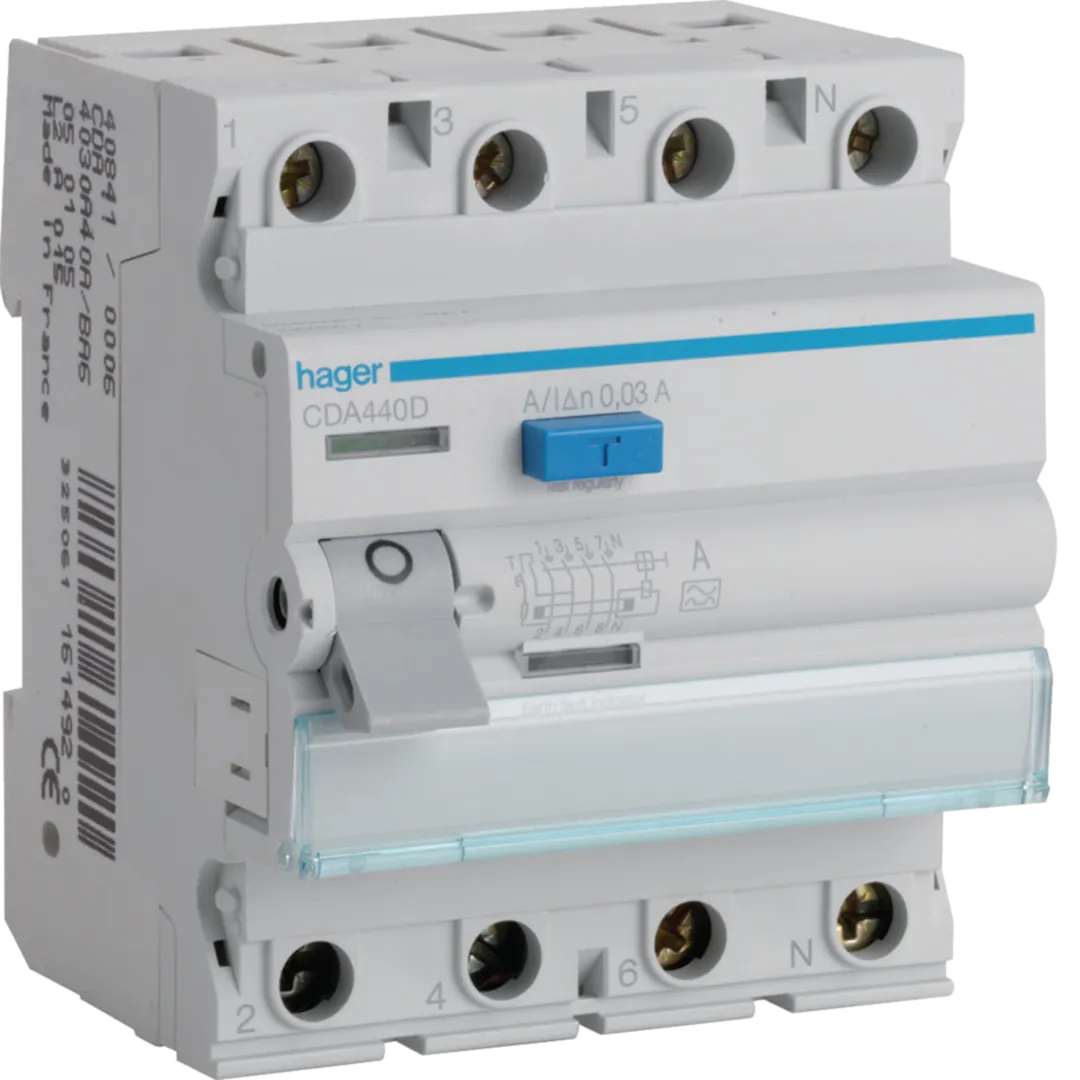 Intrerupator diferential 4P 40A, 30mA, tip A