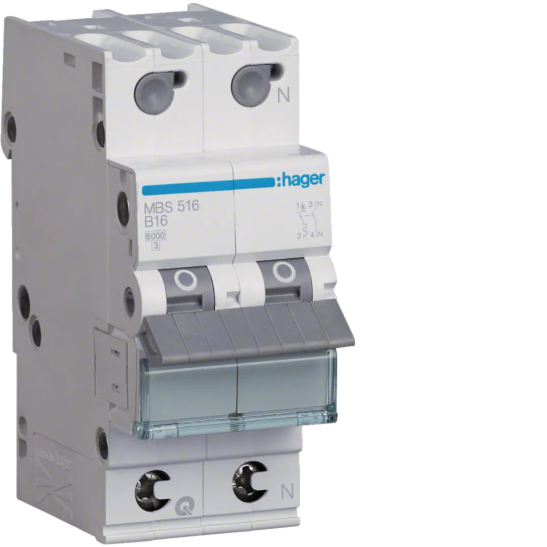 Disjunctor 1P+N 6kA B-16A QC 2M